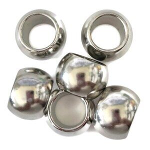 As Low As $2 Large Smooth CCB Platinum Barrel Scarf Tube Spacer Macrame (6)